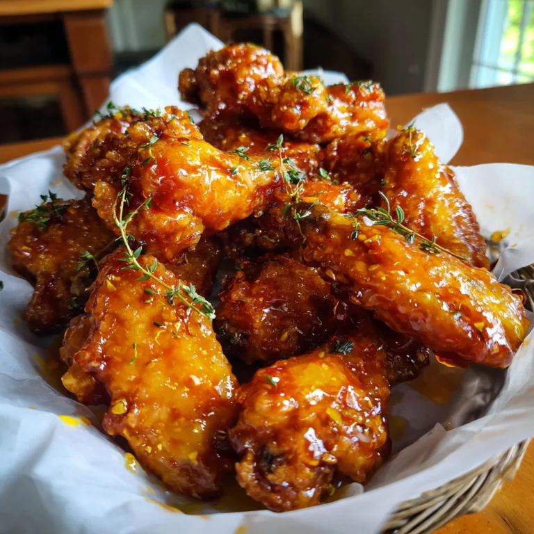 Hot Honey Peach Wings