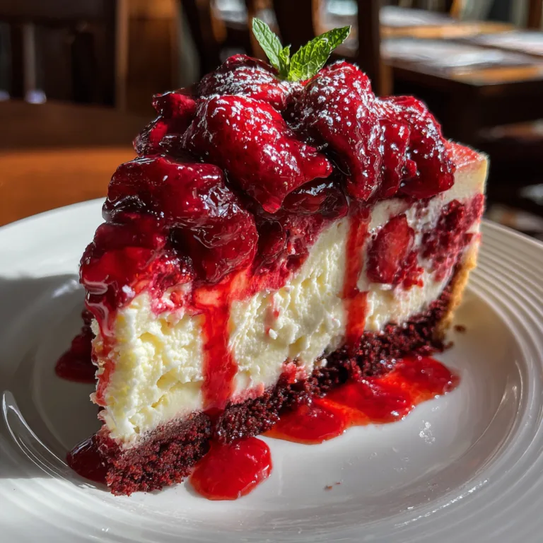 Red Velvet Strawberry Cheesecake