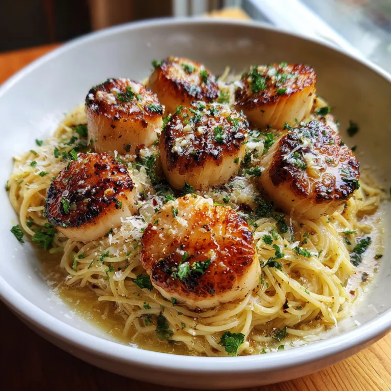 Pan-Seared Sea Scallops with Angel Hair Pasta