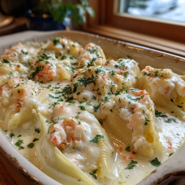 Creamy Seafood Stuffed Shells Recipe