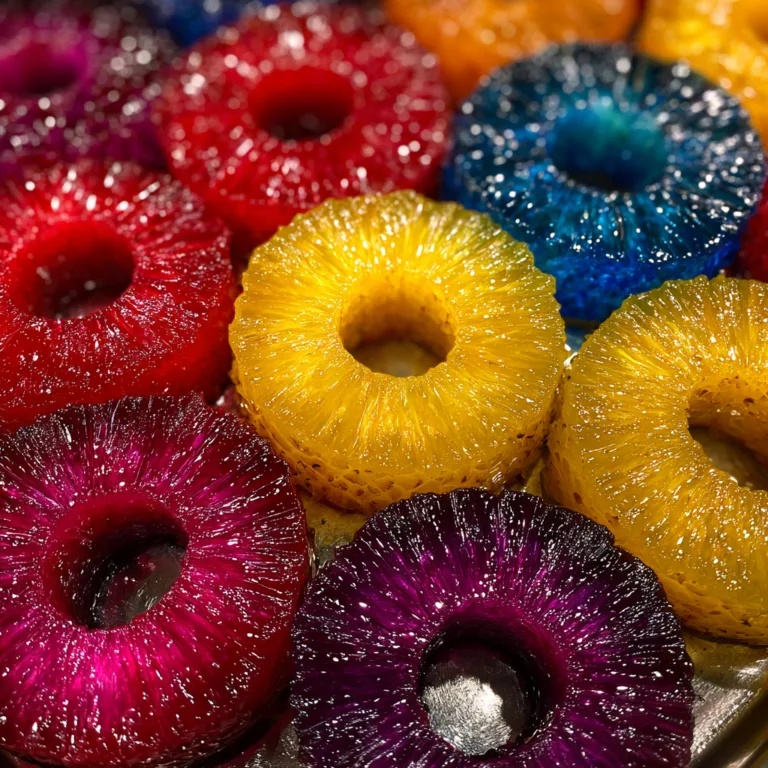 Neon Candied Pineapple Rings
