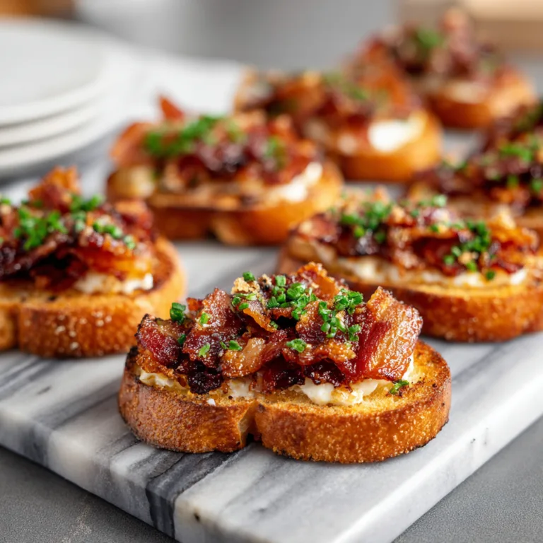 Honey Bacon Ricotta Crostini