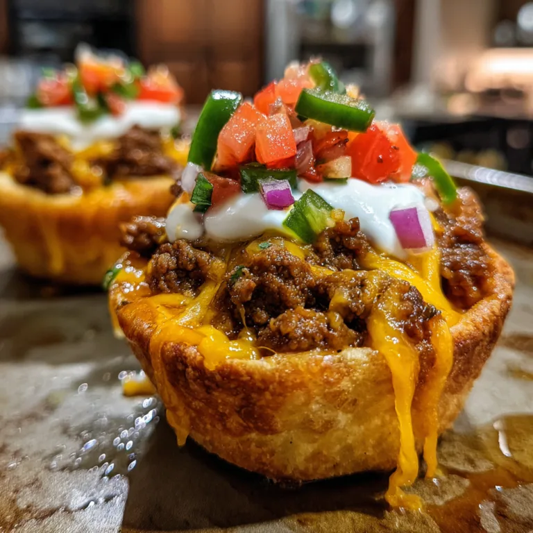 Cheesy Beef Mini Taco Cups