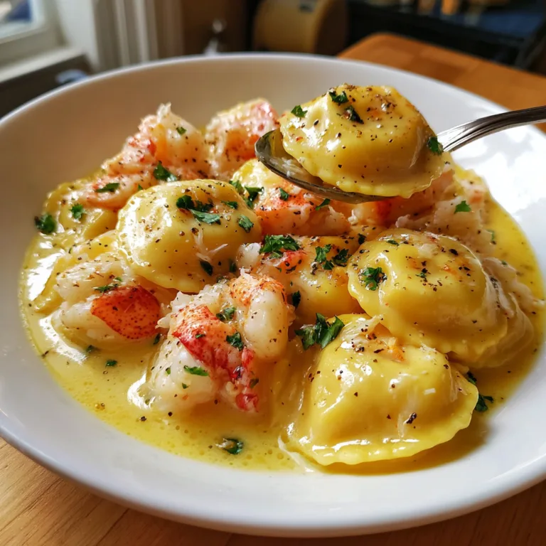 Lobster Ravioli Lemon Sauce