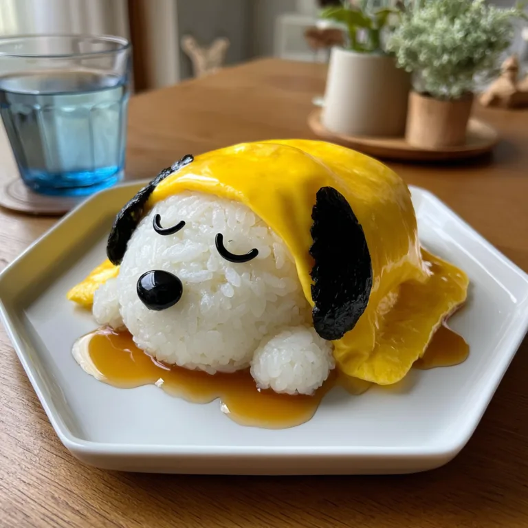 Sleeping Snoopy Omelet Rice