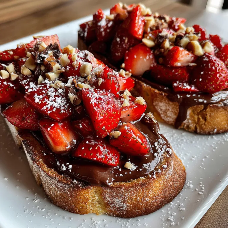 Choc Strawberry Bruschetta