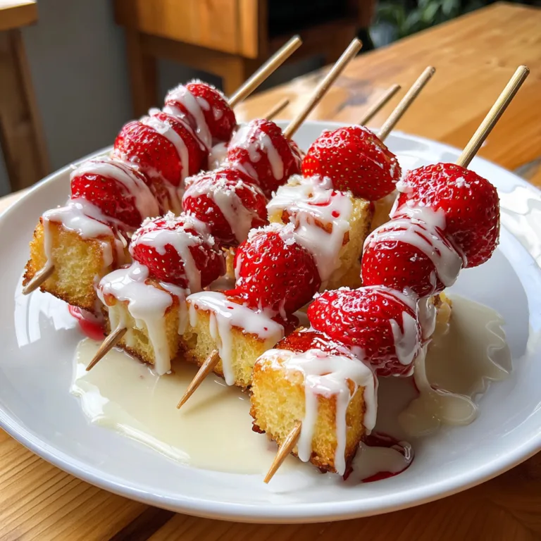 Strawberry Pound Cake Skewers