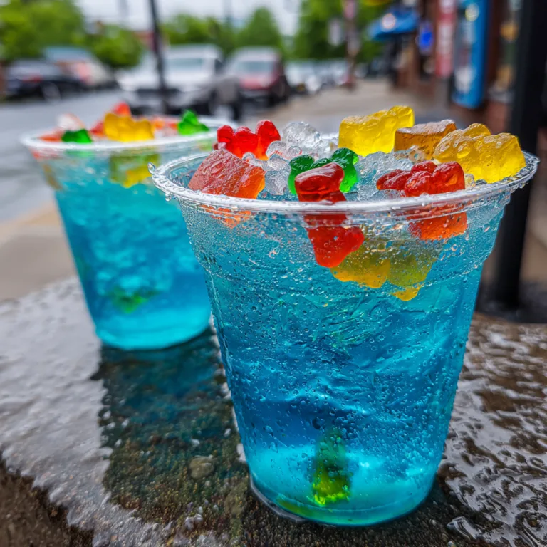 Electric Blue Gummy Cocktail