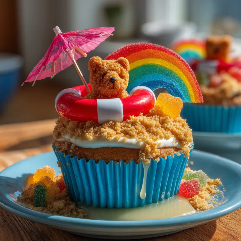 Teddy Bear Beach Cupcakes