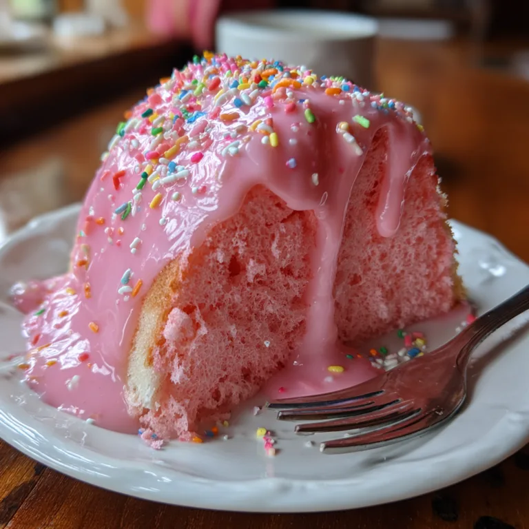 Pink Angel Food Cake