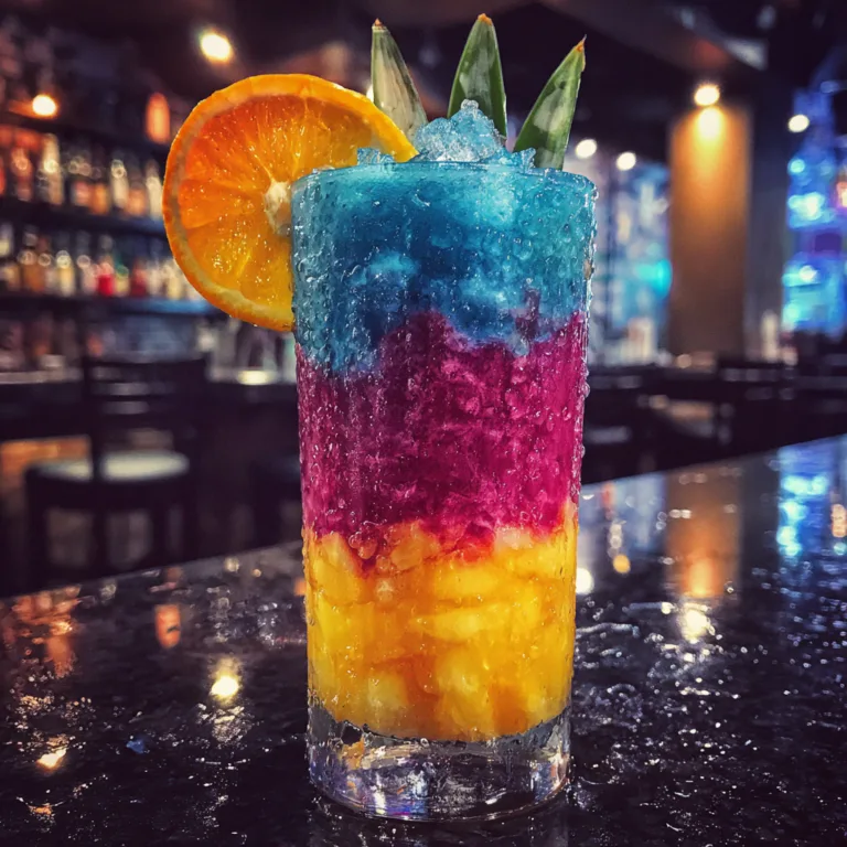 Rainbow Slushy Cocktail