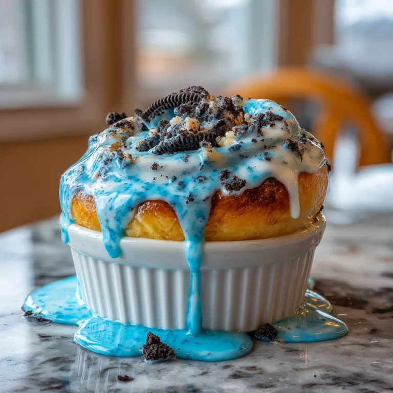 Cookie Monster Cinnamon Rolls