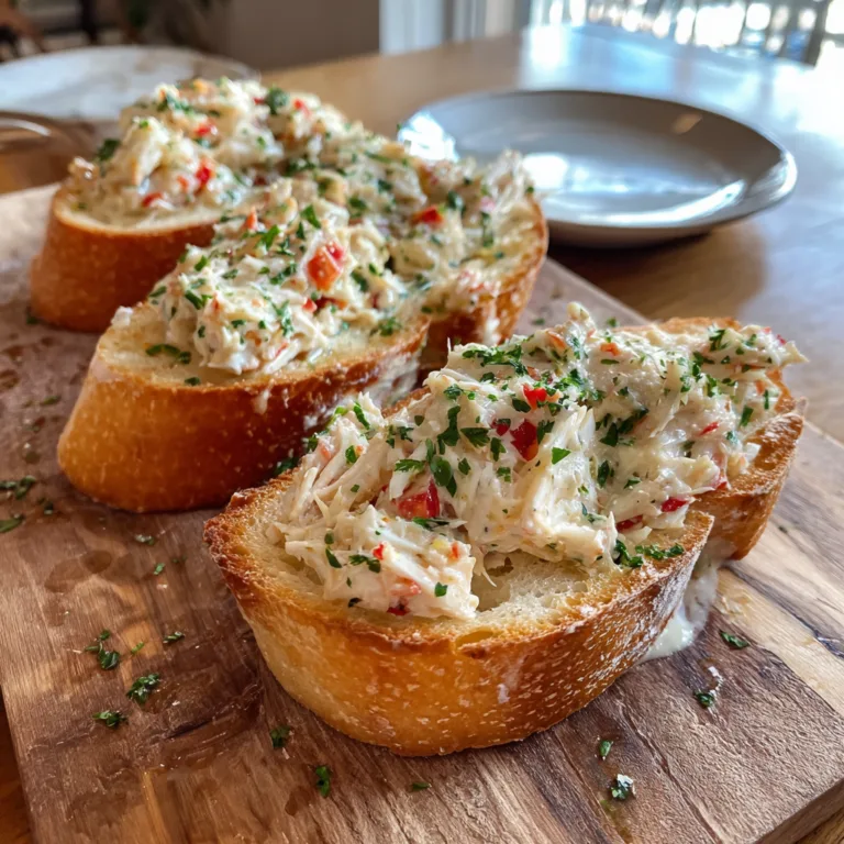 Garlic Butter Crab Toasts