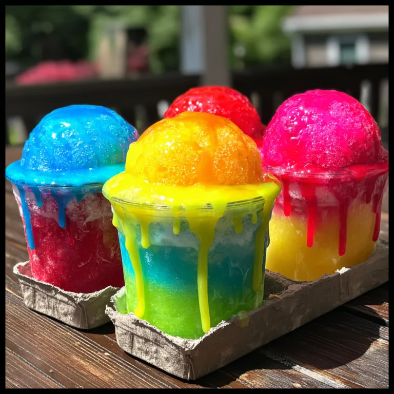Rainbow Italian Ice Cups