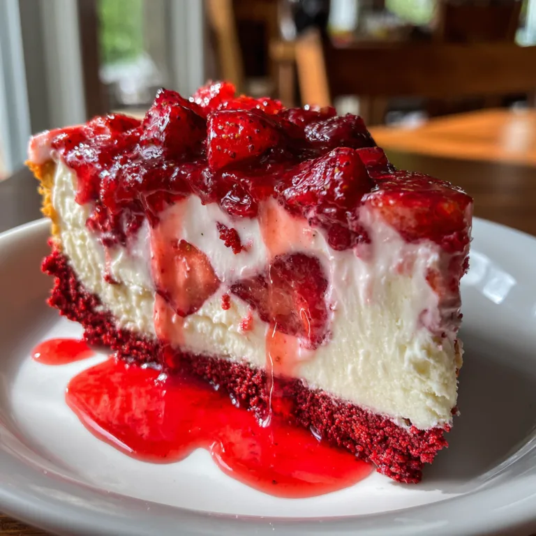 Red Velvet Strawberry Cheesecake