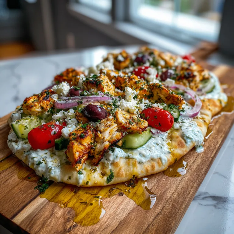 Greek Chicken Flatbread