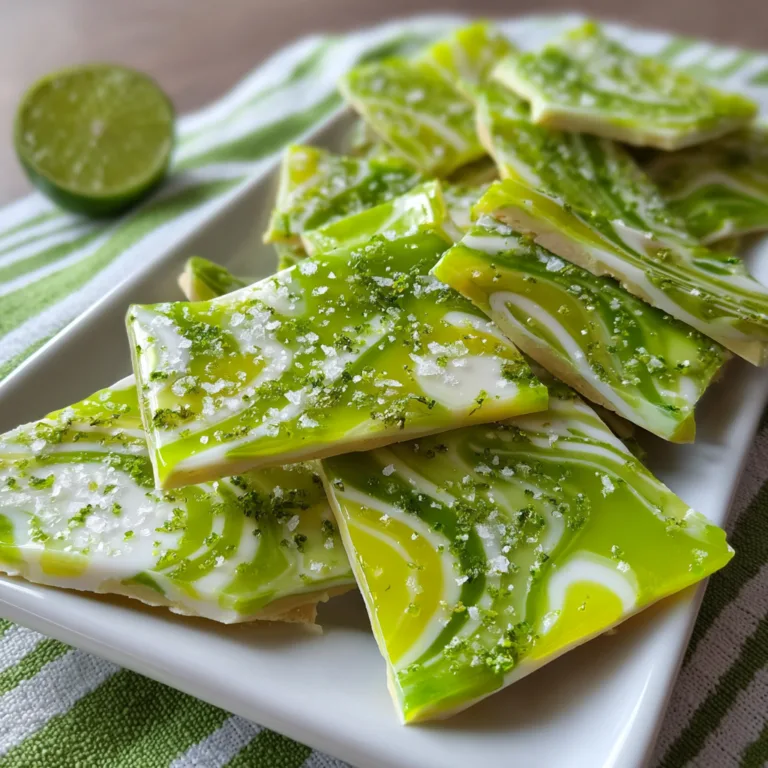 Easy Margarita Lime Swirl Bark