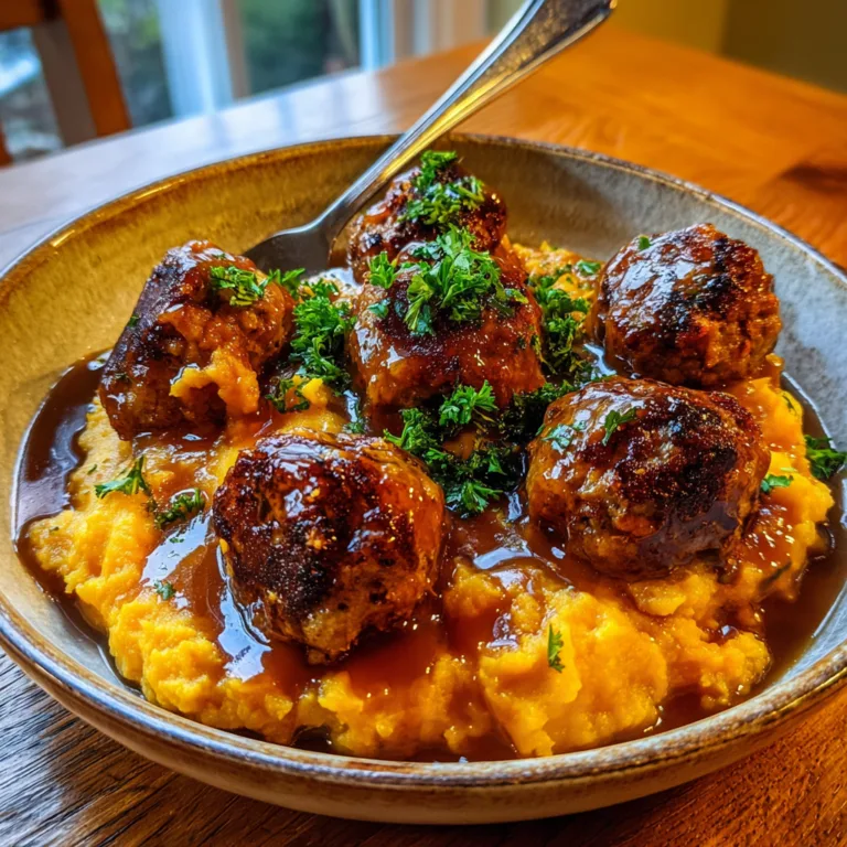 Pork Meatballs with Mash