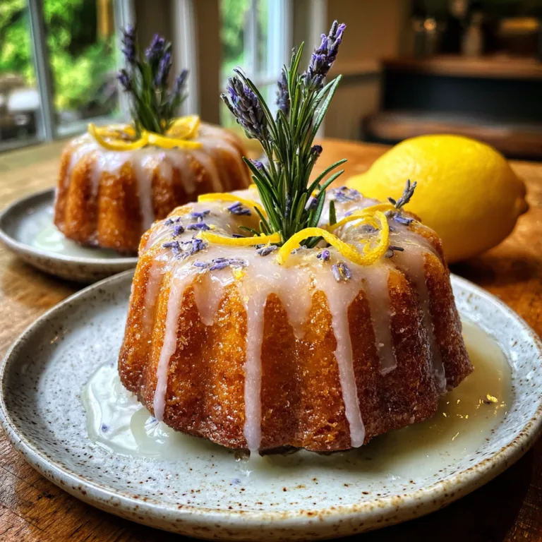 Gâteaux Bundt au citron et à la lavande