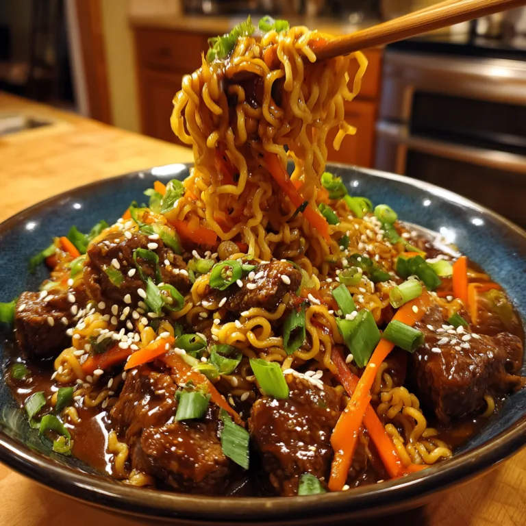 Slow Cooker Beef Ramen