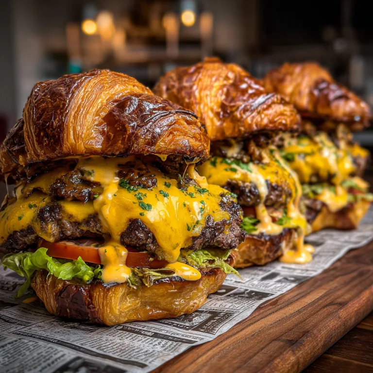 Croissant Double Cheeseburger