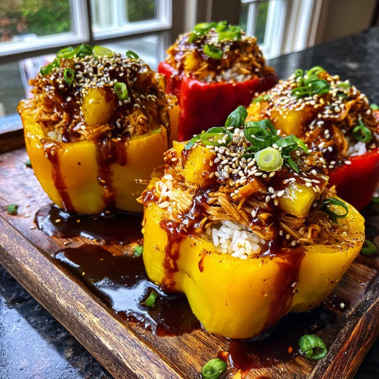Teriyaki Pineapple Stuffed Peppers