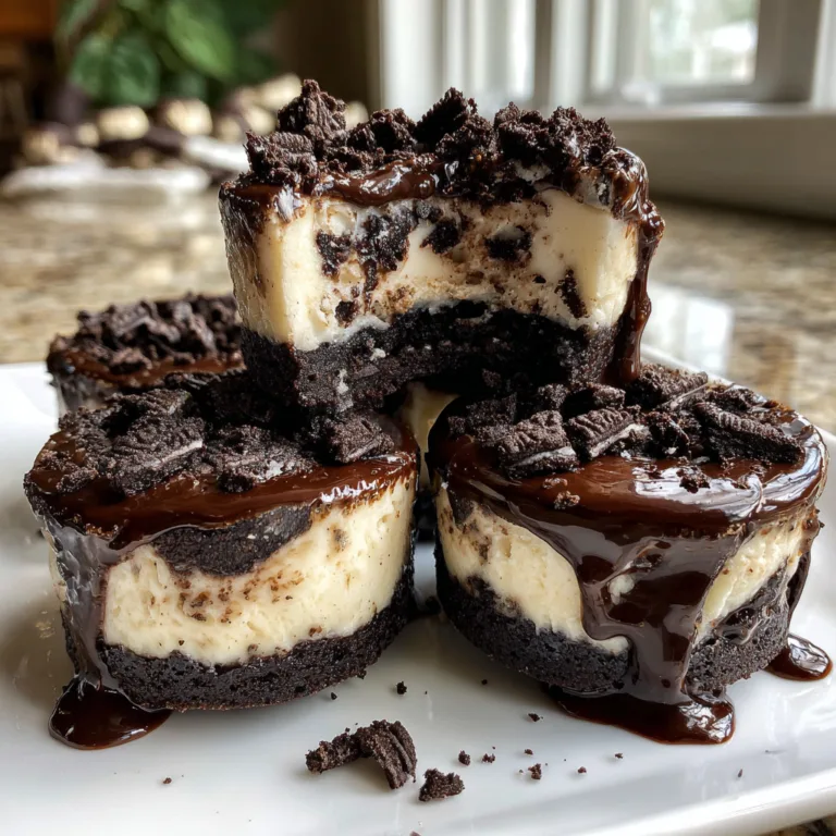 Mini Cookies and Cream Cheesecakes