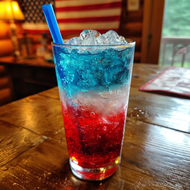 Red, White, and Blue Layered Drink