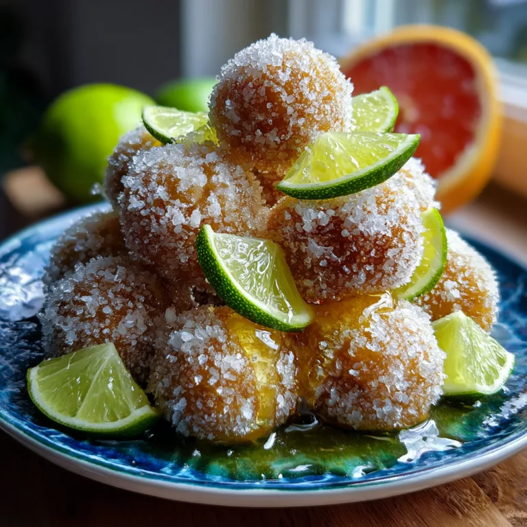 Tropical Citrus Sugar Donut Holes with Lime Glaze