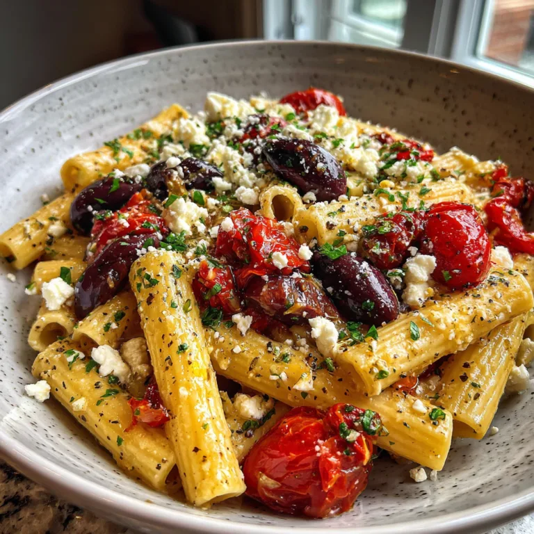 Greek Feta Olive Pasta