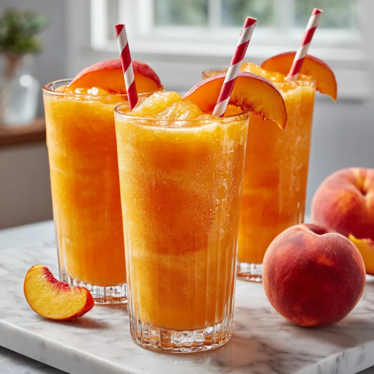 Homemade Peach Slurpees