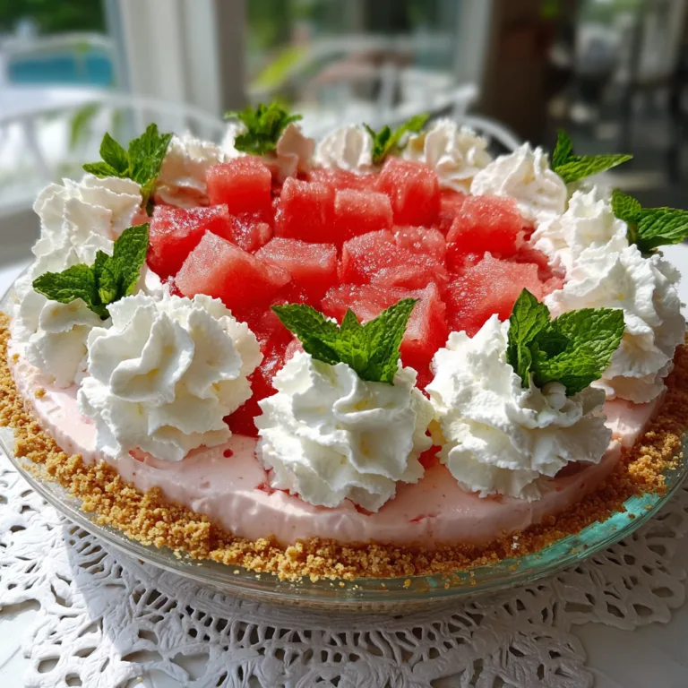 Fluffy Watermelon Pie
