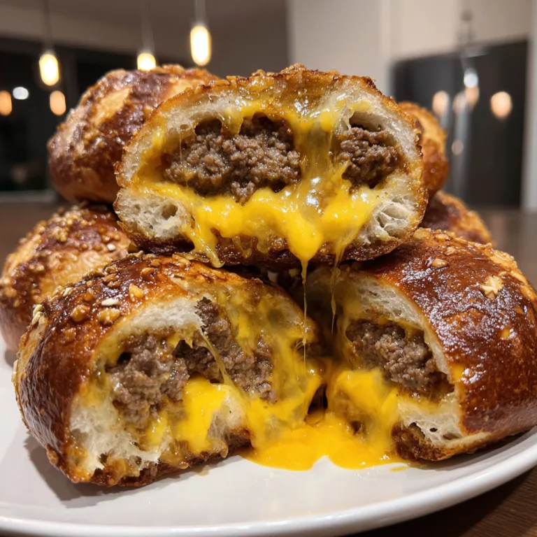 Cheeseburger Pretzel Bombs
