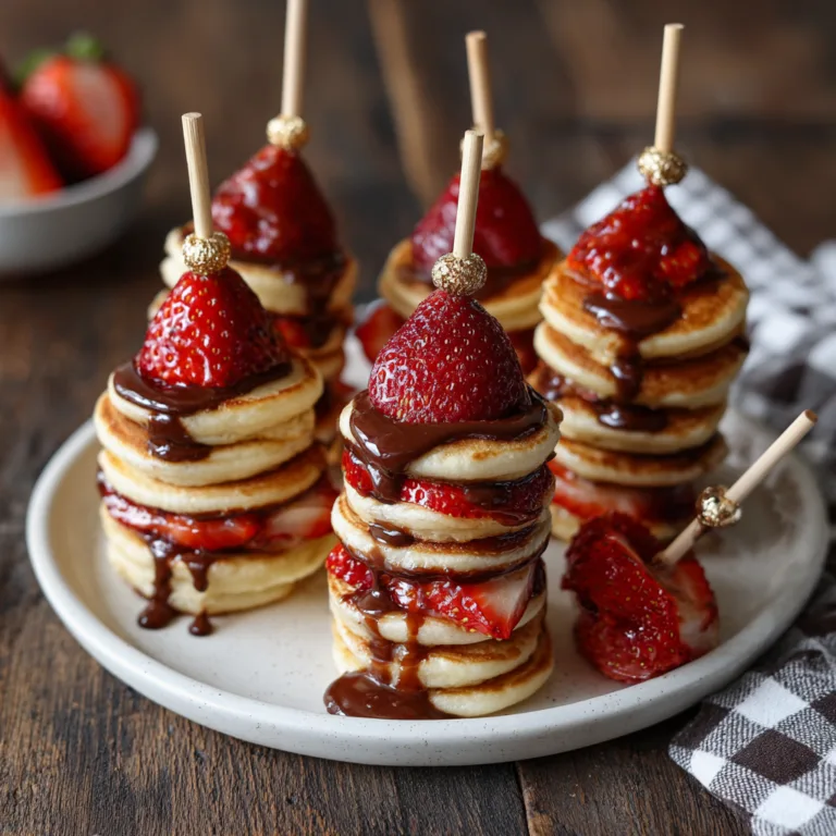 Mini Strawberry Pancake Skewers
