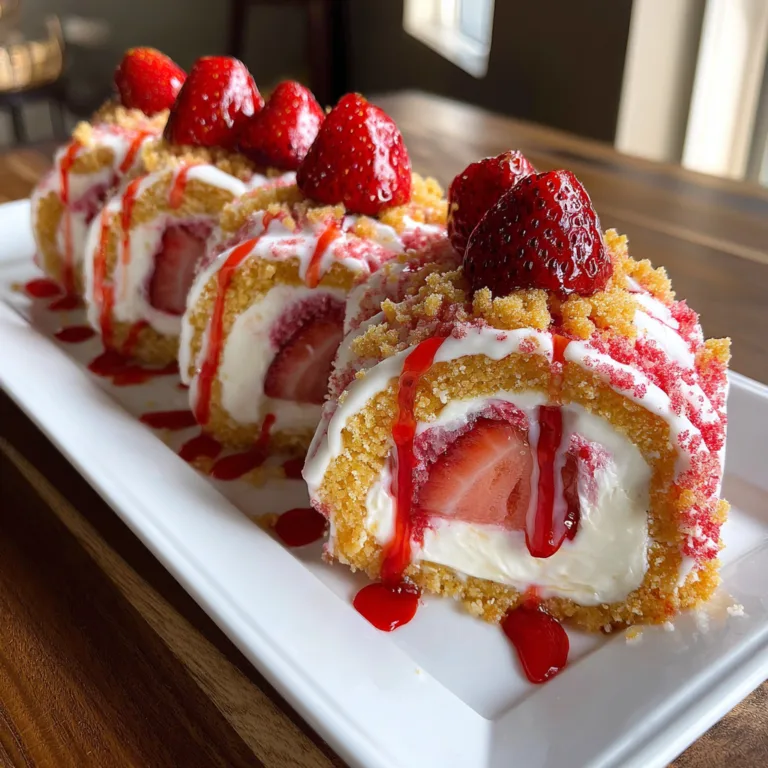 Strawberry Shortcake Dessert Sushi