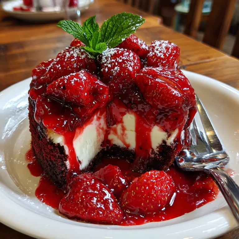 Red Velvet Strawberry Cheesecake