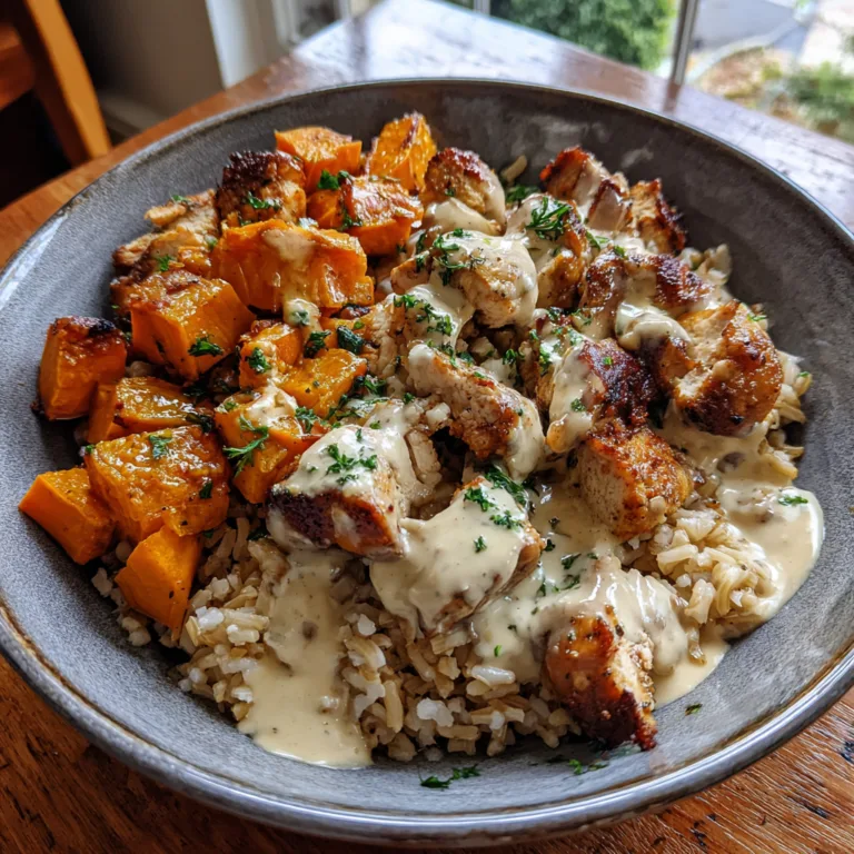 Chicken Sweet Potato Rice Bowl