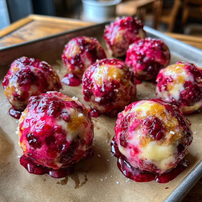 Raspberry Glazed Cheesecake Bites