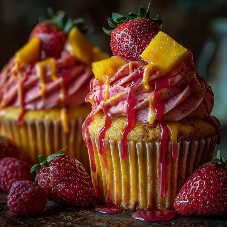 Cupcakes fraise-mangue