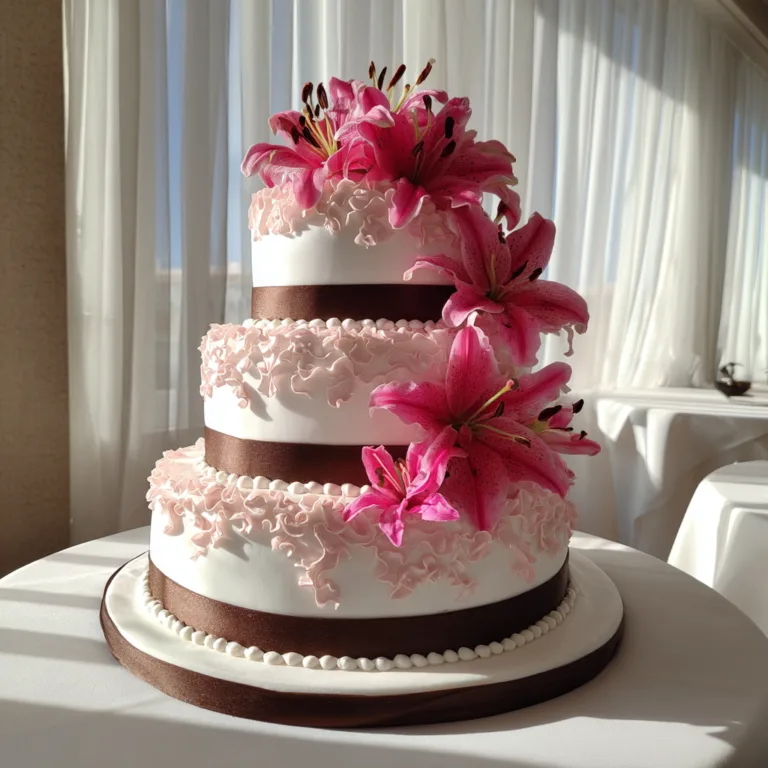 White Almond Wedding Cake