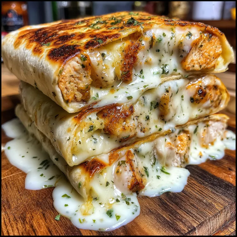 Cheesy Garlic Chicken Wraps