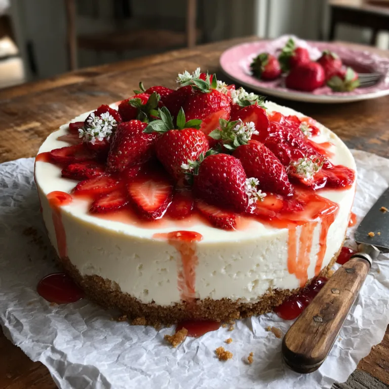 Strawberry Floral Cheesecake