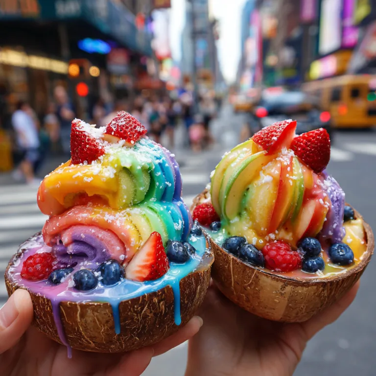 Viral Rainbow Coconut Bowls