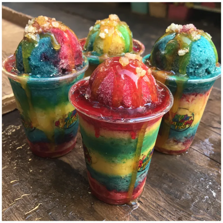 Refreshing Rainbow Italian Water Ice! 🍋