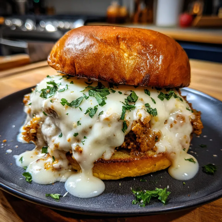 Chicken Alfredo Sloppy Joes