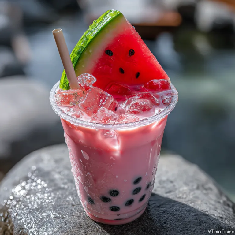 Strawberry Watermelon Milk Tea