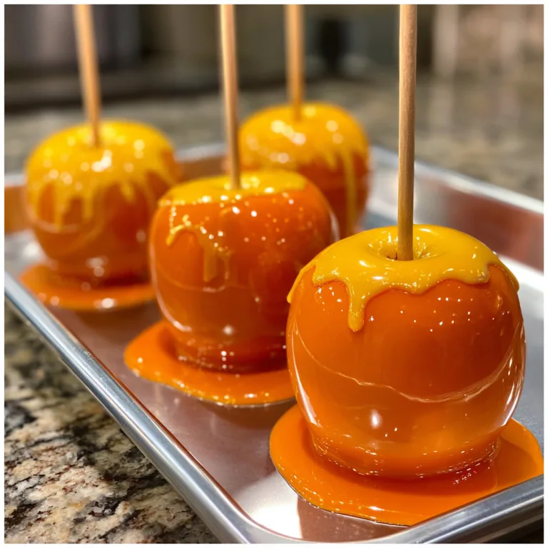 Peach Ring Candied Apples