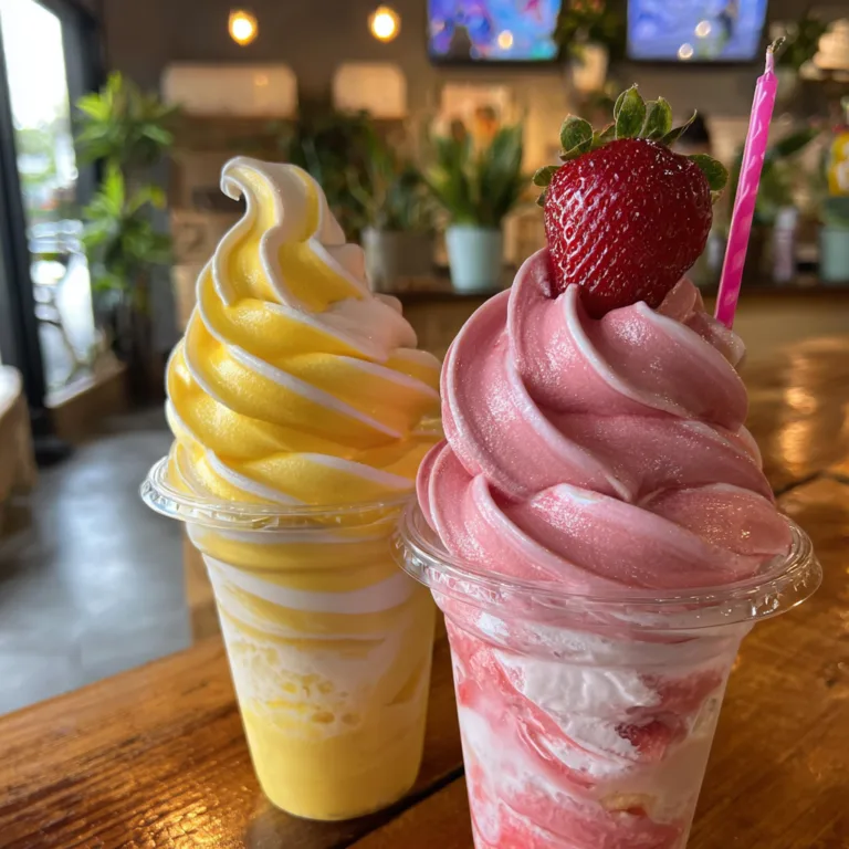 Pineapple Strawberry Soft Serve