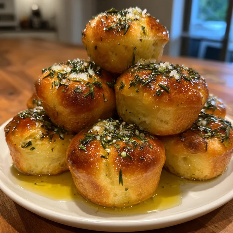 Garlic Focaccia Muffins