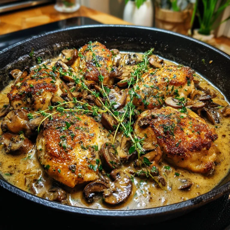 Chicken Mushroom Wine Sauce